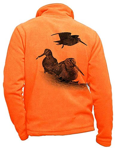Personalisierte weil orange Fleecejacke - Größe S Jagdbekleidung