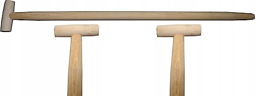2X Set Spatenstiel Grabegabel Spatengabel Stiel Holzstiel T Griff 90cm Ø 36 Buche Holz