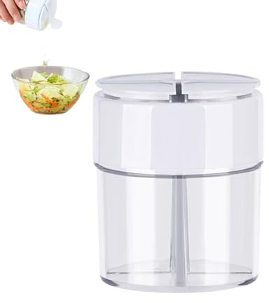 4-in-1 Seasoning Containers | Clear Cruet Condiment - Multi-Functional Seasoning Containers for Home Restaurant Camping Travel Cooking BBQ