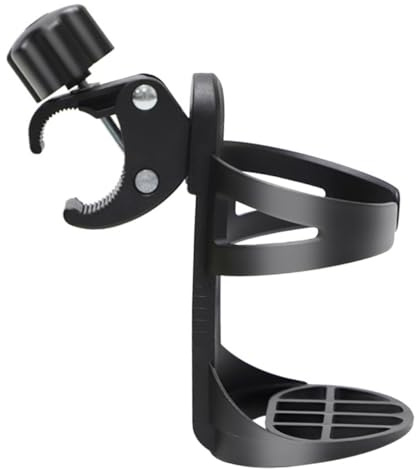 TOYANDONA Portavasos de Pp para Andador y Silla de Ruedas Negro Accesorio Multifunción Que Previene Derrames para Adultos y Personas Mayores