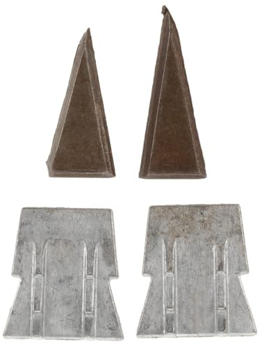 HAPINARY Coins Métalliques pour Hache et Marteau Lot de 4 Pièces Accessoires d'Installation Robustes en Fer pour Renforcement de Manche Usage Charpentier et Construction