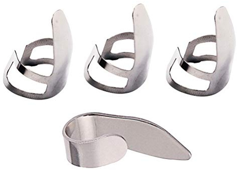 SUPVOX Finger Pick Edelstahl Daumen Finger Plektren Gitarre Picks für Banjo Ukulele Gitarre 4 Stück (Silber)