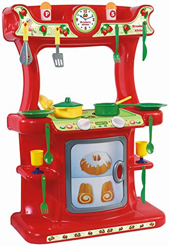 Dohany Spielküche Kinderküche Küchen Set mit 21-TLG. Zubehör Rot