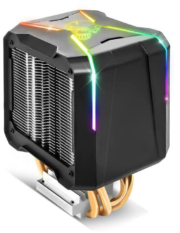 Spirit Of Gamer - AIRCOOLER PRO RGB - Ventirad Pour Processeurs Intel Et AMD – Rétro-Eclairage RGB Adressable 3 Pin / 5 Volts – Ventilateur 92mm – Double radiateur aluminium