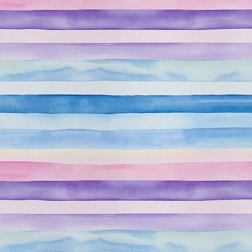 HEKO PANELS Stoff Oxford Wasserdichte Meterware Canvas-Stoff Polyester Nähstoff Dekostoffe Handwerken Wasserabweisend Blickdicht Streifen Bunt Aquarell Wasserfarbe 3 Meter 155 x 300 cm DX2585
