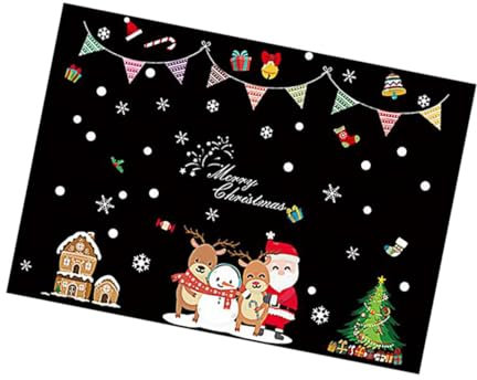 Amosfun 1 Satz Weihnachts fest Aufkleber weihnachtsmotiv weihnachtliche fensterbilder Türaufkleber Aufkleber für Weihnachtsfeiern Weihnachtsglasaufkleber Weihnachtsbedarf