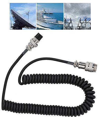 8 Pin Microphone Extension Cable 8 Pin Microphone Connector Abs Black 8 Pin Microphone Extension Cable 2. Spring Wire, S Handy 8 Pin Coiled Extension Microphone Cord Male Female Ca