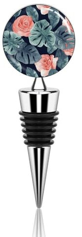 Rotweinstopfen, Aquarell-Monstera-Muster, bedruckte Rotwein-Stopfen, universelle Rotwein-Stopfen, Camping-Rotweinstopfen