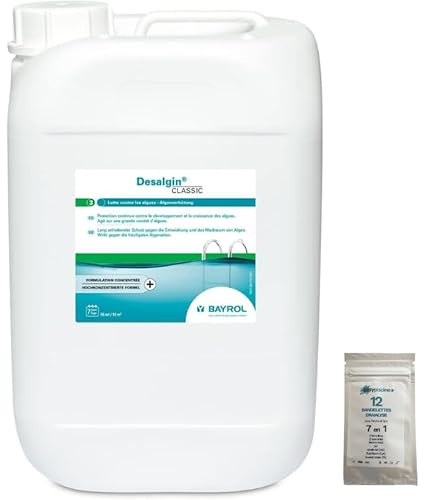 Easypiscine Algicide et clarifiant d'eau Bayrol Desalgin Classic 6L + 12 Tests OFFERTS 7 en 1