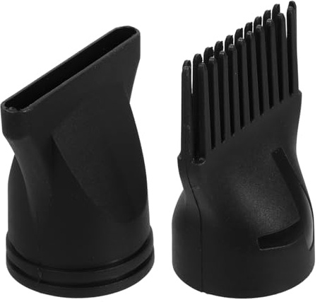 Beccuccio per Asciugacapelli Nero, Plastica, 2 Pezzi | Forma Circolare, Saloni per Chioma, Routine Cura e Styling, Design Multifunzione