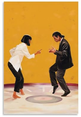 Hotoice Pulp Poster Fiction Classic 90er Jahre Film Retro Vintage Cover Poster für Zimmer Ästhetische Leinwand Wandkunst Schlafzimmer Dekor 30 x 45 cm