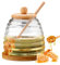 AVCXEC Honigglas mit Honiglöffel, 500ml Honigtopf mit Löffel und Deckel, Honiggläser Gastgeschenk, Honigspender Glas, Honey Dispenser, Honigspender Tropffrei Glas für Servieren Von Honig und Sirup