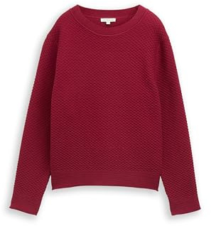 TOM TAILOR 1049122 Pull-Over, 10361-Rumba Red, L Femme