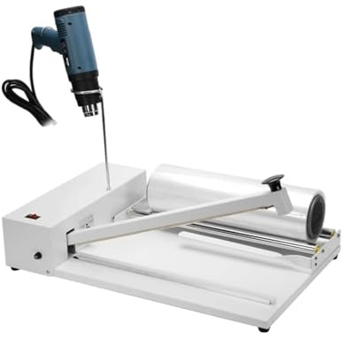 Shrink Wrap Machine with Heat Gun, 450W Power for Efficient Sealing, Perfect for Food and Book Packaging in Retail