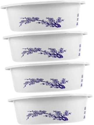 Didiseaon 4 pièces Lotus Planter Hydroponique Pots Imprimés pour Nénuphars Fleurs Aquatiques sans Entretien Décor Intérieur et Extérieur