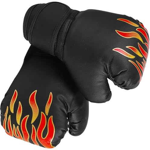 Veemoon Moufles de Boxe pour Garçon et Filles 6oz en PU Confortable et Respirant, Paire de Moufles de Sparring pour Entraînement Muay-thaï et Kickboxing, Adaptés aux Garçons et Filles,