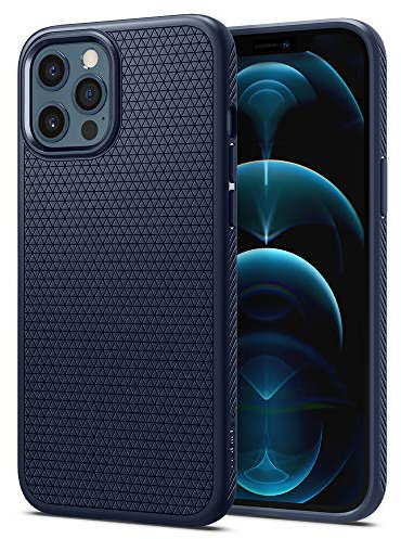 Spigen Liquid Air Case Compatible with iPhone 12 Pro / 12 - Navy Blue
