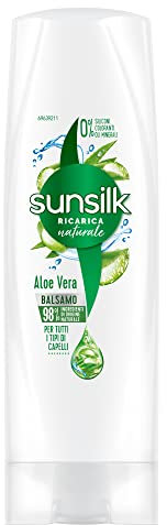 Sunsilk, Balsamo Aloe Vera, Balsamo per Capelli Secchi e Disidratati, Formula Nutriente ed Idratante, con Aloe Vera, Dona Morbidezza e Luminosità, Senza Siliconi e Oli Minerali, 200 ml