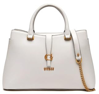 GUESS Kuba Tri Compartment Satchel Stone