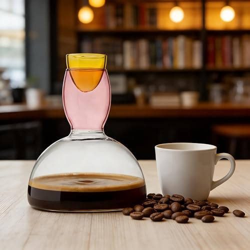 Wine Carafe Accessories Water Carafe Filter Dispenser Aerator Red Wine Decanter Water Jugs Whisky Decanter Skull Gifts for Housewarming Rum Alcohol for Home Bar (Pink-1500ml)