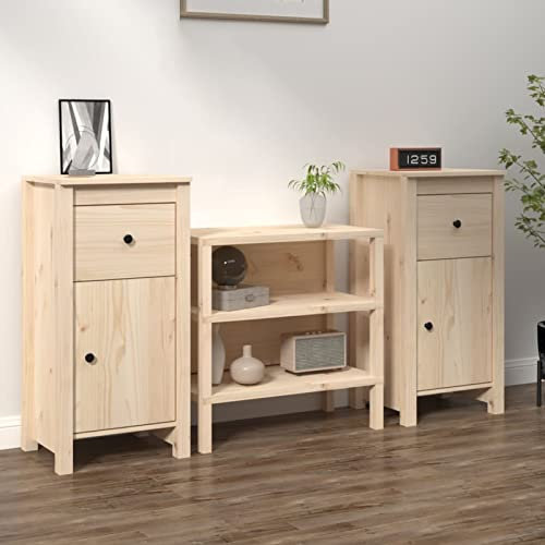 ShGaxin Sideboards 2 STK. 40x35x80 cm Massivholz Kiefer, Kommode Schlafzimmer, Kommoden & Sideboards, Wohnzimmerschrank, Flur Kommode, Zimmer Möbel - 813755