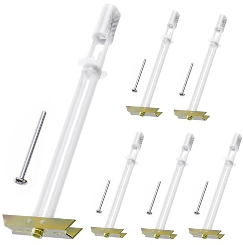 Drywall Anchor with Included Bolts for 1/4”-20, Heavy Duty Hollow Wall Anchors for TV Mounting Kit, Stainless Steel Hollow Wall Anchors Holds up to 270lbs Each in 1/2” Drywall (Pack of 6)