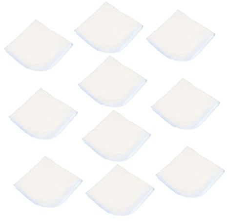 Toalla de Baba de Algodón Puro para Ñiño 10 Piezas Azul | Paños de Algodón, Doble Gasa, Absorción de Agua, para Alimentación y Baño