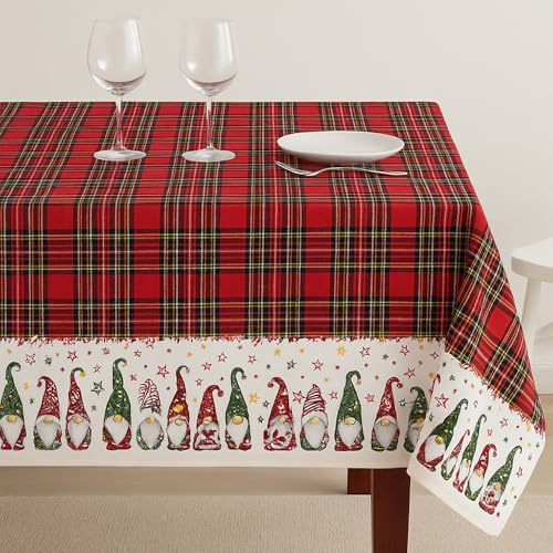Vionara Home Tovaglia Natalizia in 100% Cotone, Stampa Digitale ad Alta Definizione, Rettangolare per 6, 12, 18, 24 Persone, Copritavolo di Natale, Made in Italy (Sogno, x12 (140 x 240 cm))