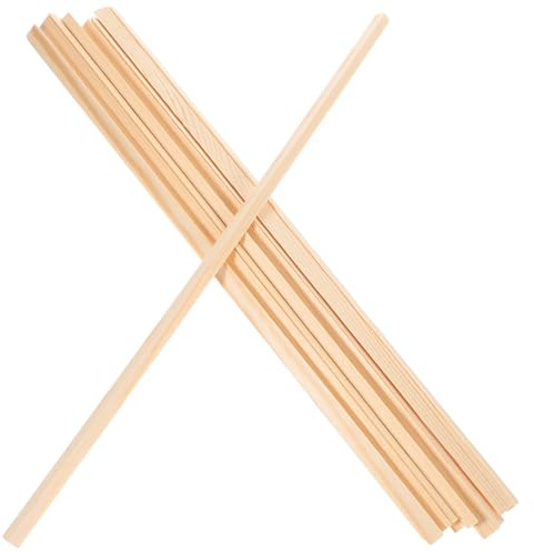 HORIALENCE Moulures Décoratives en Bois de Paulownia et Pin, Baguettes Triangulaires Isocèles 6 Mm X 30 Cm, Lot de 10 Pièces pour Encadrement de Fenêtre, Décoration DIY et Installation