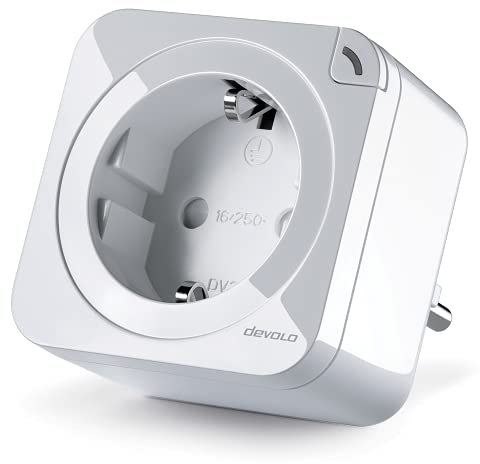Devolo 9914 Smart Home, Home Control Schaltsteckdose und Messsteckdose, Smart Steckdose, schaltbare Steckdose per App, Hausautomation, Haussteuerung, weiß, 6 x 4 x 6 cm