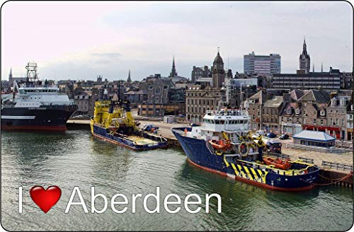 Cadora Magnetschild Kühlschrankmagnet I Love Aberdeen I