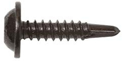 SWG Parker-Schrauben, Schwarz, selbstbohrende Spitze, 100 Stück 4,2 x 25 mm Unterlegscheibe gepresst – SWG