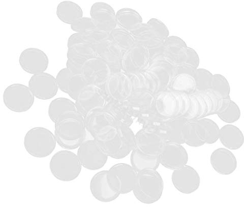 Tenlacum 400 stycken myntkapslar 21 mm hållare fodral klar plast