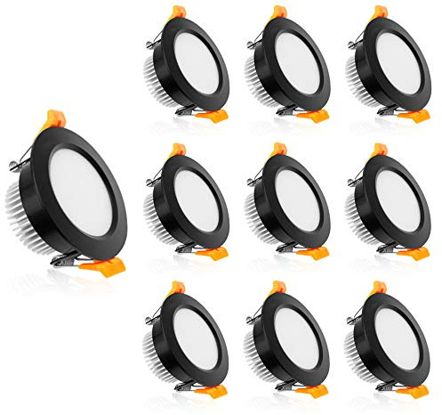 YGS-Tech 2 Inch LED Recessed Lighting, Dimmable Downlight 3W(35W Halogen Equivalent), CRI80, 5000K Daylight White Ceiling Light with LED Driver (10 Pack)