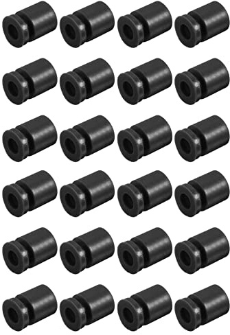 sourcing map RC Vibrationsschutz Gummi Bälle für RC F4 F7 Flugregler M3x8mm Stoßdämpfung Bälle (Schwarz) 24Pack