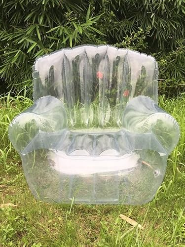 Transparente aufblasbare Couch Stuhl Sofa Doppelte Personen Klar Aufblasbarer Stuhl Aufblasbare Couch Sitzsack Lazy SofaSessel Camping-Möbel for Hinterhof Seeufer Strand Reisen Camping Picknicks Musik