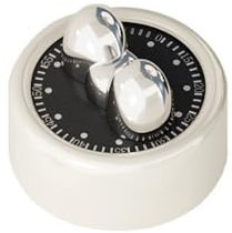 LAKYMIE Minuteur mécanique à œufs de cuisine réglable de 60 minutes - Minuteur magnétique - Temps de cuisson avec alarme puissante de 70 dB - Pour cuisine, école, devoirs, pâtisserie, blanc
