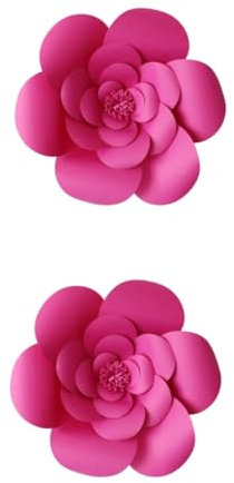 Cabilock 2stücke Papierblume Rot Wanddekoration Für Hochzeiten Partys Und Zuhause Für Foto-backdrops Und Kreative DIY-Dekorationen