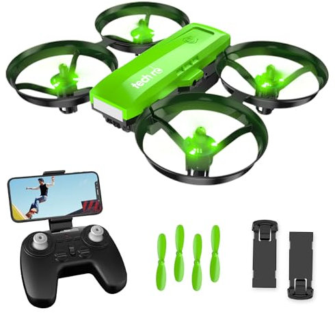 Mini Drone with 1080P HD Camera for Kids RC Quadcopter with Bright LED Lights 2 Modular Batteries 20 min Playtime,Altitude Hold,3 Speeds,Headless Mode, 3D Flips,Kids Drone Gifts for Boys and Girls