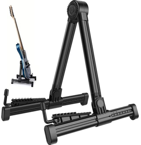 Abbdbd Elektrischer Gitarrenständer, Tragbarer Instrumentenständer, A-Rahmen-gitarrenständer, Klappbar, Verstellbar, Elektrischer Ständer Für Zuhause