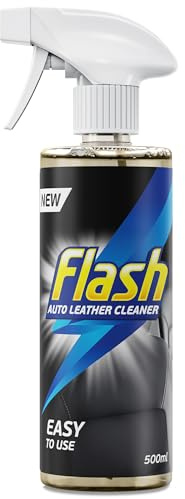 Flash Car Care Leather Cleaner (500ml) – Car Seat & Interior Upholstery Cleaner, Easy-to-Use for Leather Care, Steering Wheel & Trim Conditioner