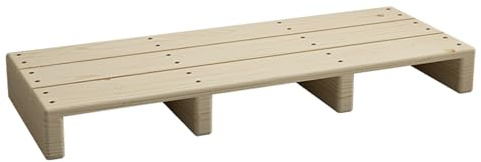TRAGLO Marchepied en Bois, marchepied Portable pour lit, intérieur ou extérieur, avec Coussinets antidérapants, pour Cuisine, Salle de Bain, Porte(100x30x15cm)