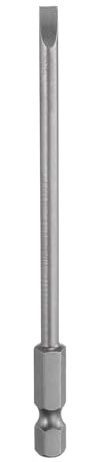 QUARKZMAN Sl4 Puntas de Destornillador Ranurado Magnético de 4mm de Acero S2 Para Destornillador de Cabeza Plana con Vástago Hexagonal de 1/4 Grado Industrial de 100mm (3.9) de Largo
