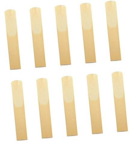 Generic Klarinette Reeds 2, Traditionelle Klarinette -Schilfschilfs mit Unabhängigen Reedclips 10 Teile Schilfschilfs für Studenten und Fachkräfte (Stärke 3.0)