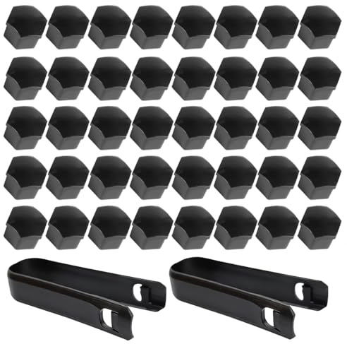 OPVYAEU 40 Piezas Tapas Tuercas 19mm, Tapones Tornillos Ruedas Coche, tapas para tuercas de rueda, Tapas Tuercas Perno Rueda, para la mayoría de tornillos de rueda, con Herramienta de Extracción