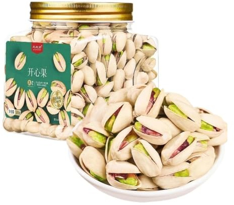 Pistagenötter, 500 g, stora kärnor, krispiga och rika, naturligt skalade, fylliga kärnor, vanligt rostat mellanmål