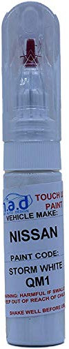 MYLDAN AUTO DESIGN Car Touch Up Paint Pen Compatible with NISSAN STORM WHITE QM1 GTR QASHQAI JUKE NOTE - 20ml Precision Scratch Repair Kit with Needle & Brush - Exact Colour Match (JUST PAINT)