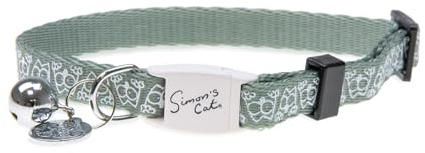Simon´s Cat by Karlie Katzenhalsband, Katzenhalsbänder, Nylon, Grün, 20-30x1 cm