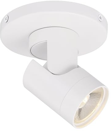 Nuvo Lighting 62/1106 12W LED Adjustable Barrel Monopoint Ceiling and Wall Spotlight, White