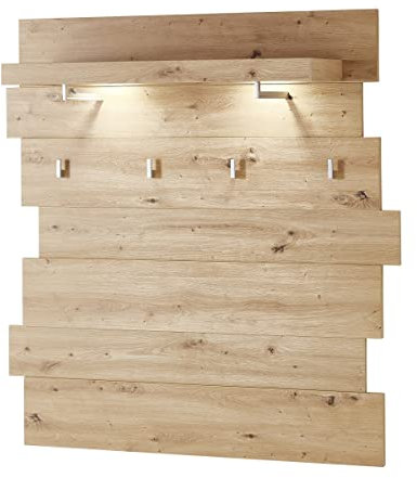 möbelando Garderobenpaneel >SIGNO II< (BxH: 120x125 cm) in Artisan Eiche - 120x125 (BxH)